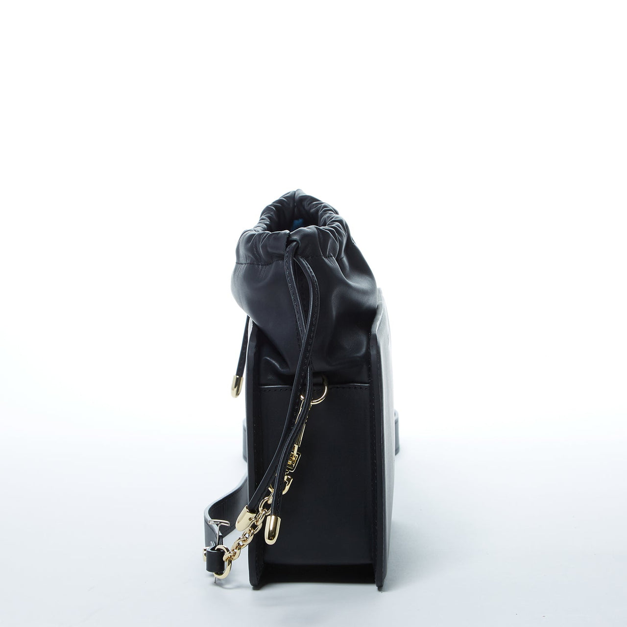 Patricia Black Leather Purse Drawstring -