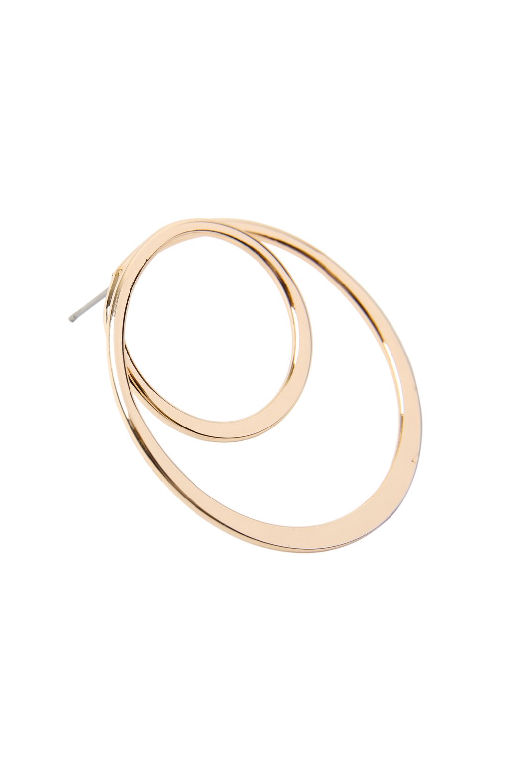 Riah Fashion - Double Hoop Post Earrings - 3 FINISHES -