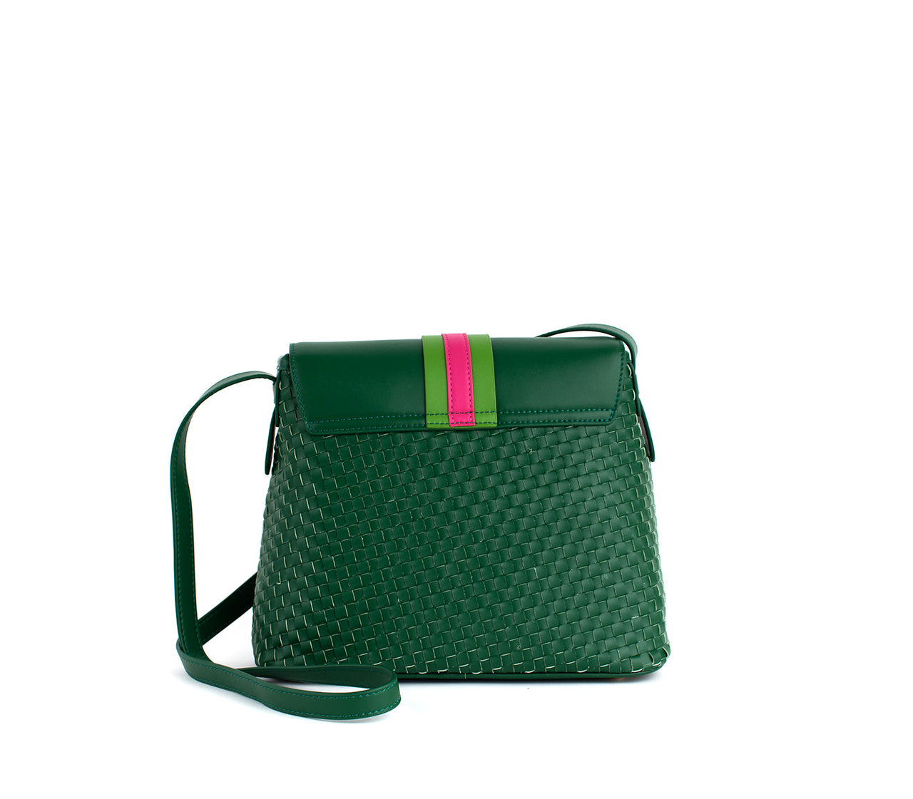 GUNAS NEW YORK - Kate - Green Vegan Basket Weave Bag - 1 COLOR -