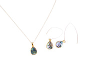 Thumbnail for Christy Jean - Abalone Teardrop Marquise Earrings in Gold -