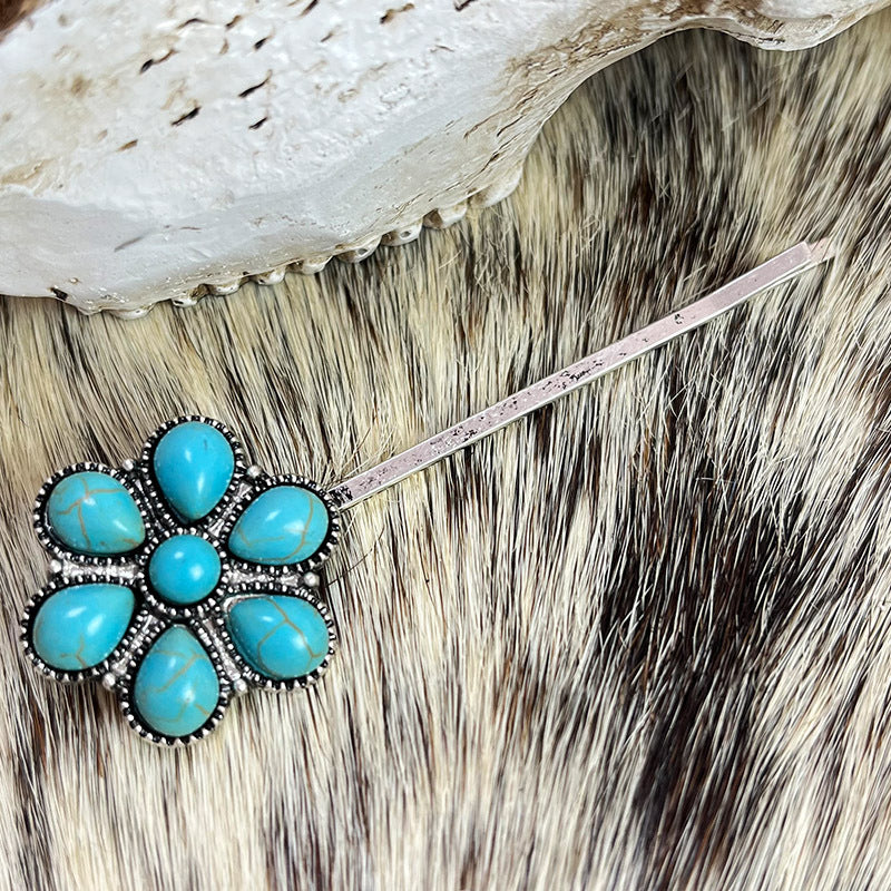 Turquoise Alloy Hairpin - T - 6 STYLES -