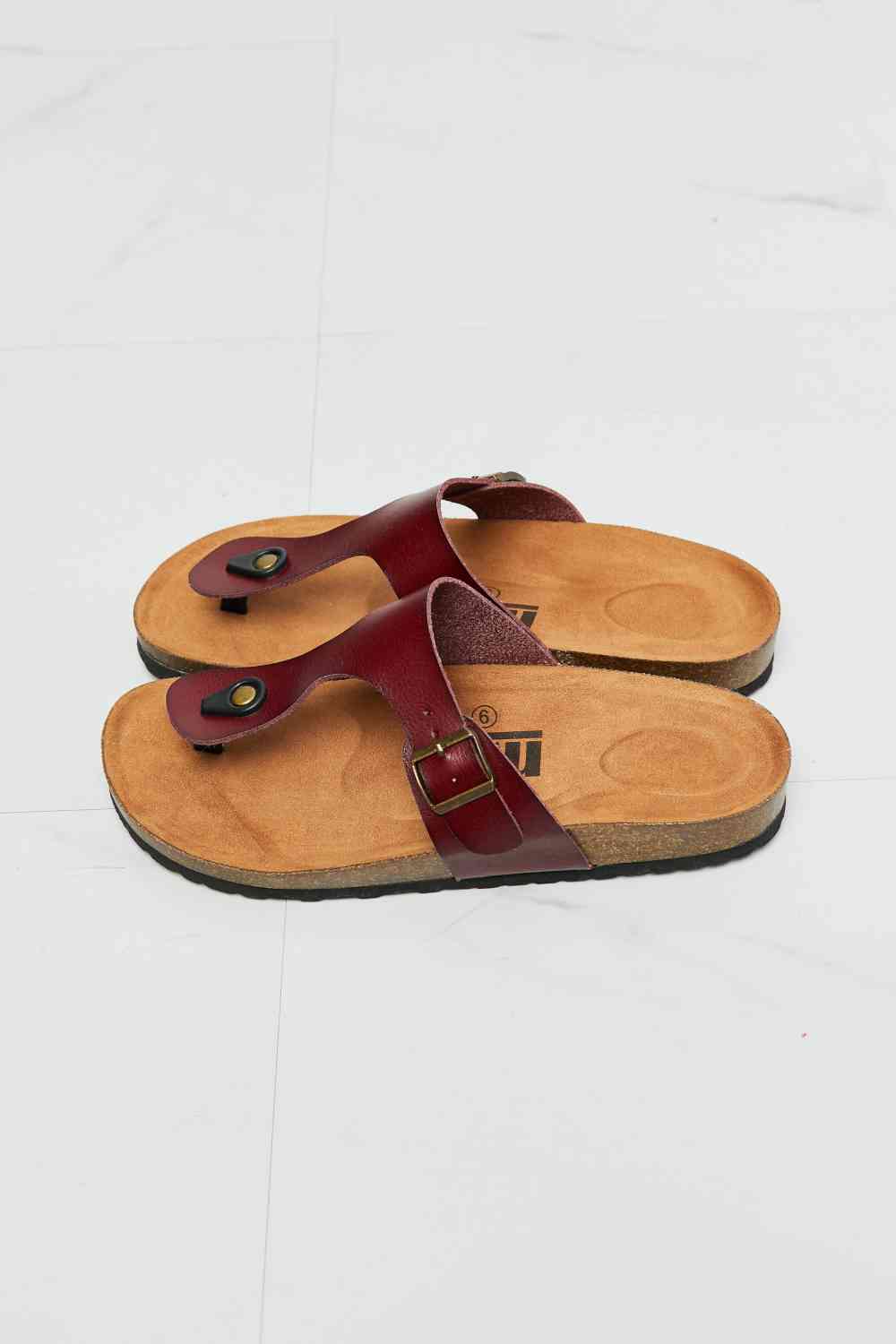 MMShoes Drift Away T-Strap Flip-Flop in Brown - T - 1 COLOR -