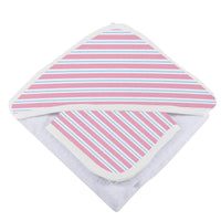 Thumbnail for Candy Stripe Bamboo Hooded Towel and Washcloth Set - 1 COLOR -