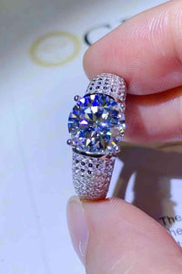 Thumbnail for 3 Carat Moissanite Side Stone Ring