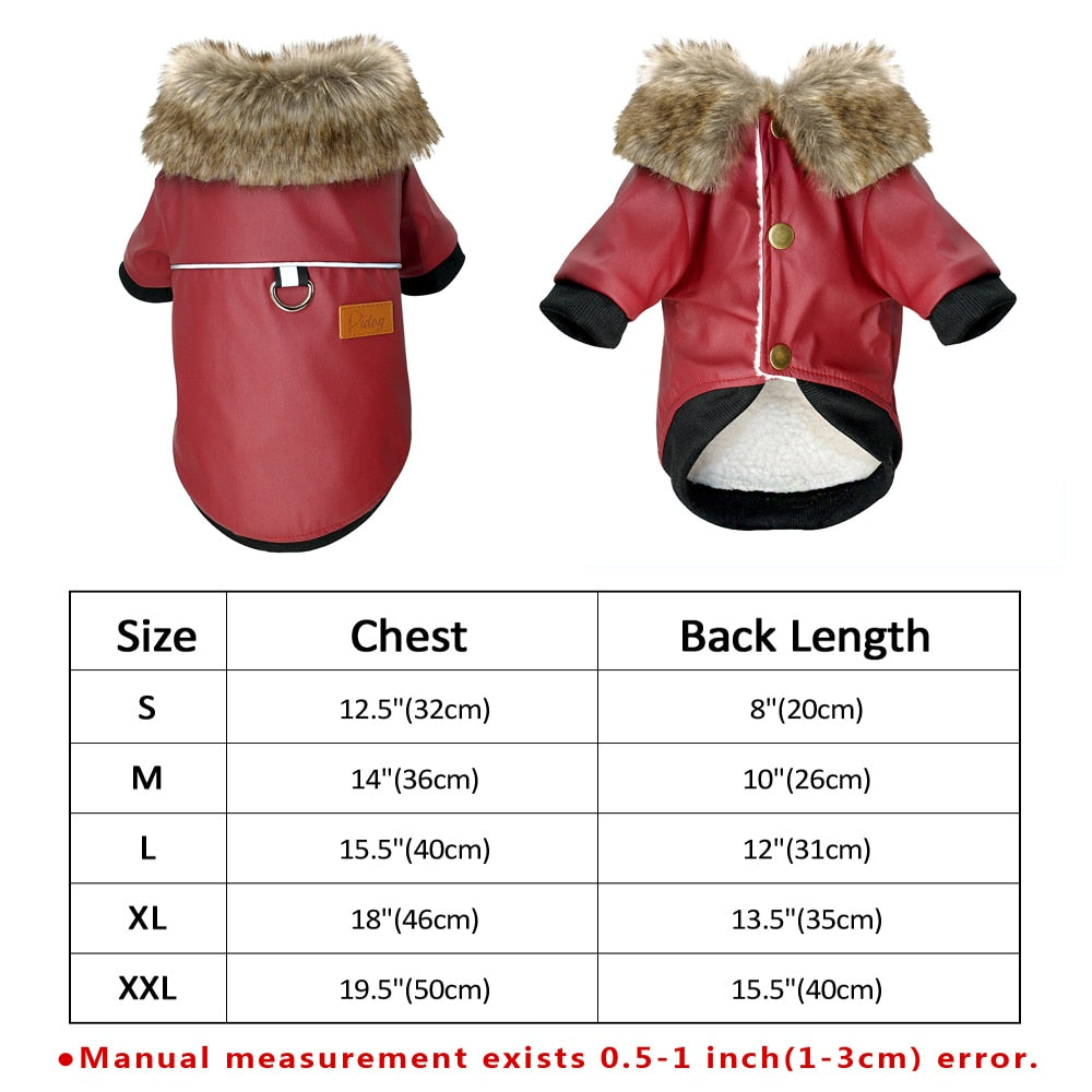 Dog Leather & Other styles Jacket / Coats - Warm Winter Pet Clothing Outfit - [23 DAY DELIVERY] - 6 SIZES / 7 STYLES / COLORS -