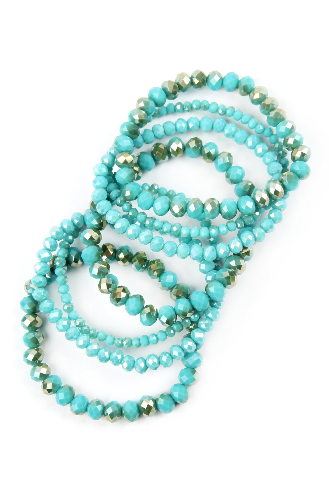 Seven Lines Glass Beads Stretch Bracelet - 22 COLORS