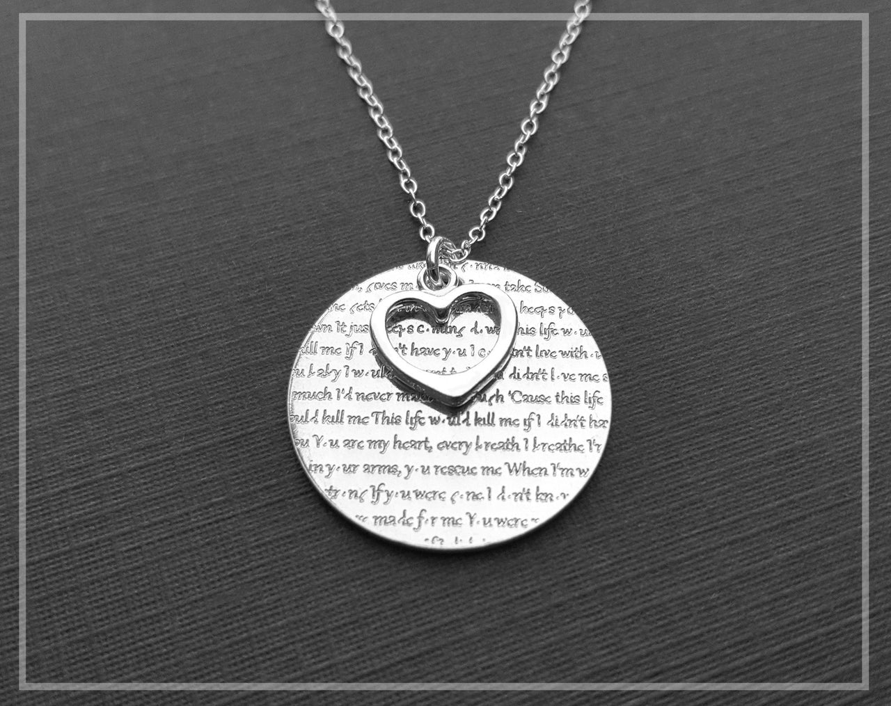 Sincerely Silver - Words of Love Necklace - ADD YOUR PERSONAL MESSAGE! (AT CHECKOUT) -