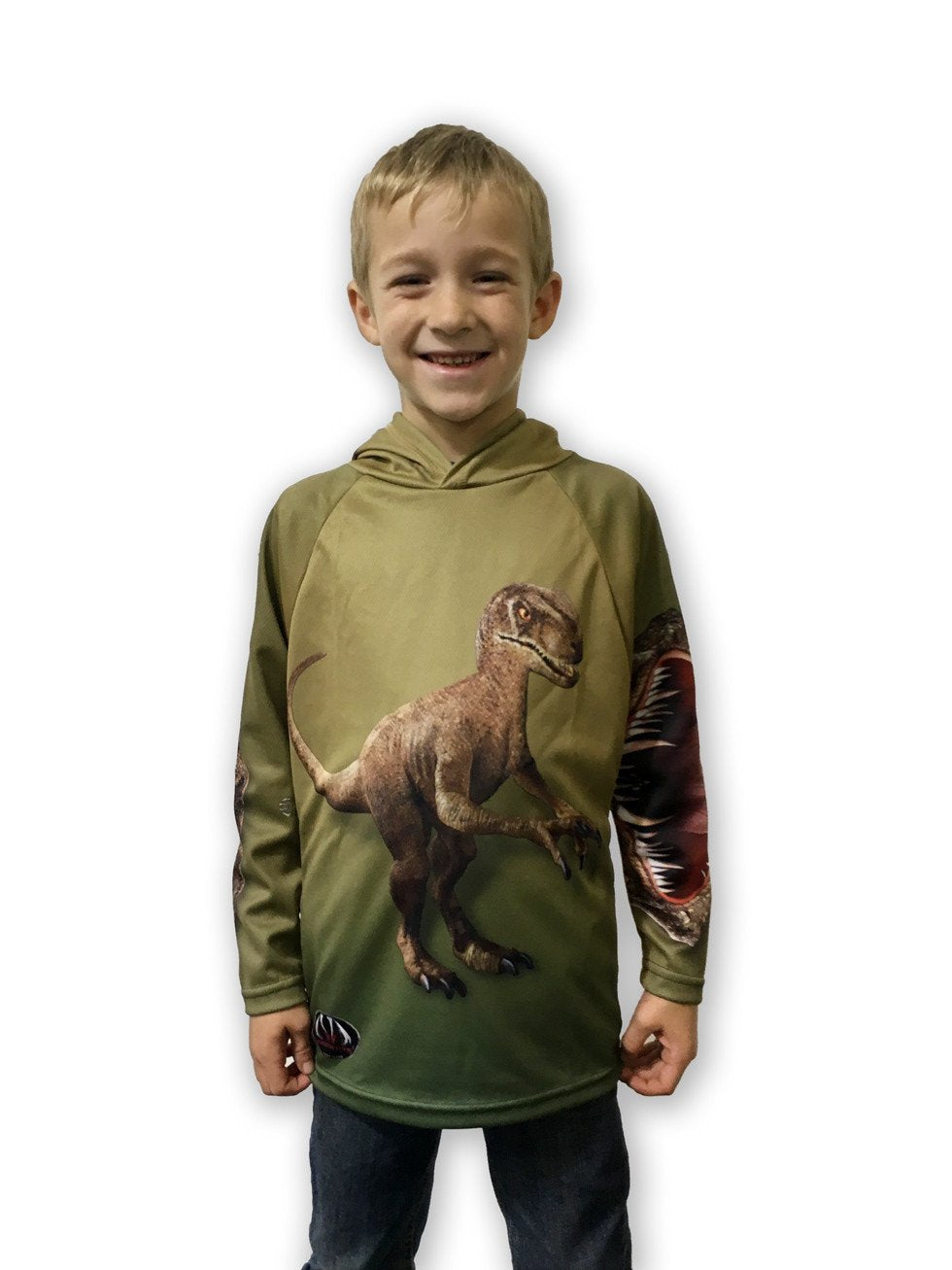 Mouthman - RAPTOR Dino 3D Hoodie Sport Shirt - YOUTH SIZES ONLY - 6 SIZES -