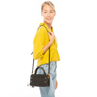 Thumbnail for Black Leather Crossbody Bag -