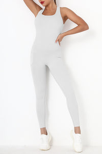 Thumbnail for Crisscross Wide Strap Active Jumpsuit - T - 11 COLORS -