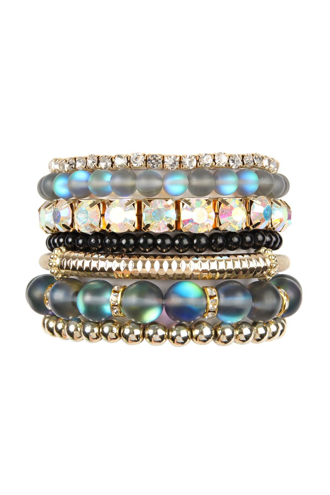 Mermaid Glass Stretch Bracelet - 7 COLORS -