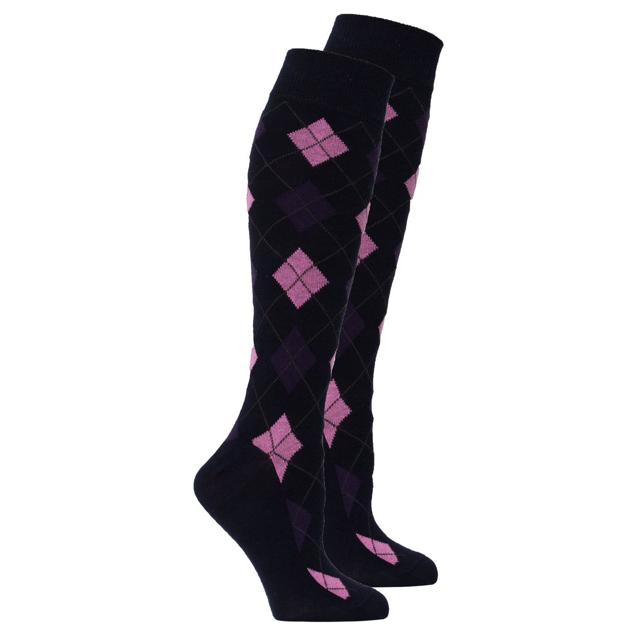 Women's Classy Argyle Knee High Socks - 1 COLOR -