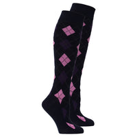 Thumbnail for Women's Classy Argyle Knee High Socks - 1 COLOR -