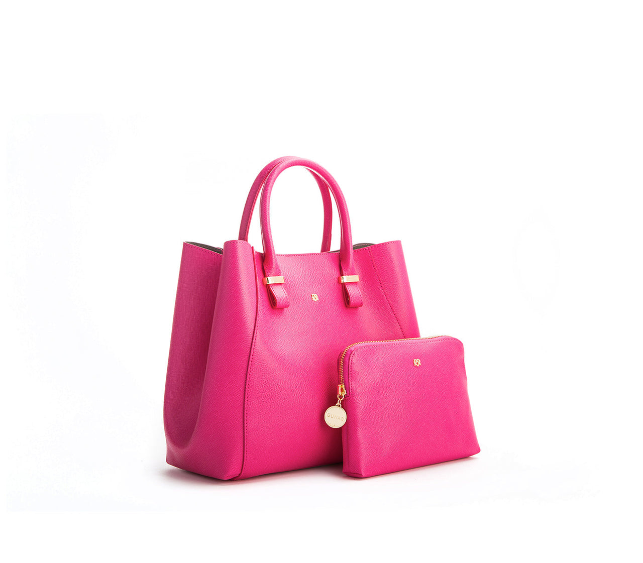 GUNAS NEW YORK - Jane - Hot Pink Vegan Leather Satchel with dust bag - 1 COLOR -