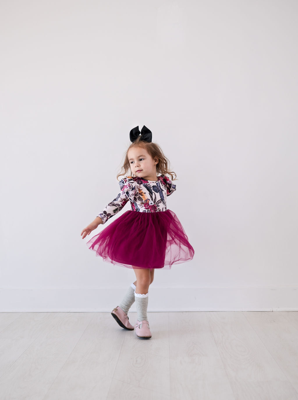 Eclipse Kids - Long Sleeve Tulle Dress - Crows N Roses - SIZES 2T THRU 11/12 -