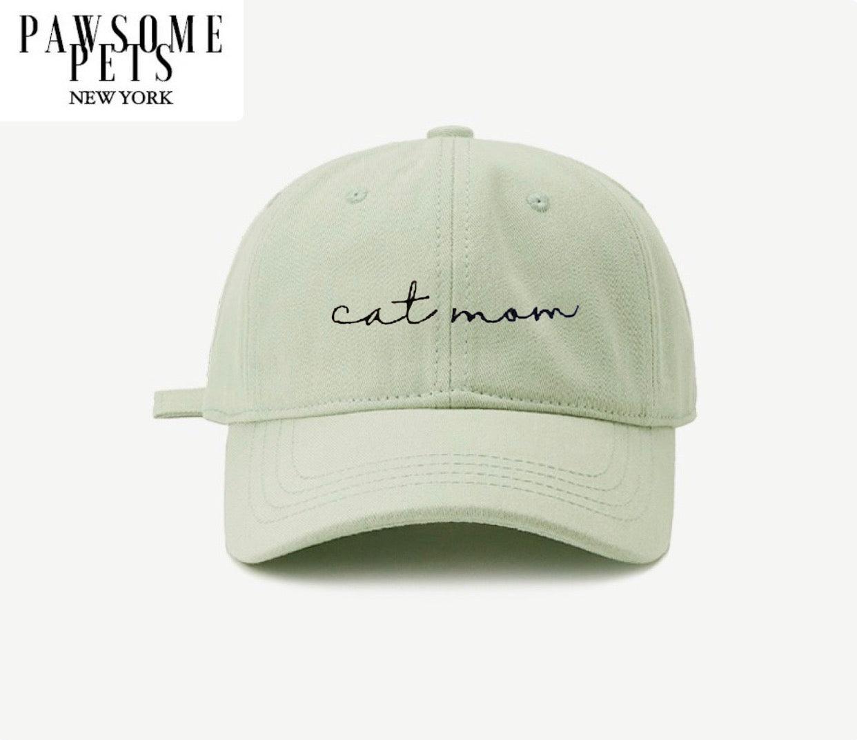 Cat Mom Hat - Light Green Bean - 1 COLOR -