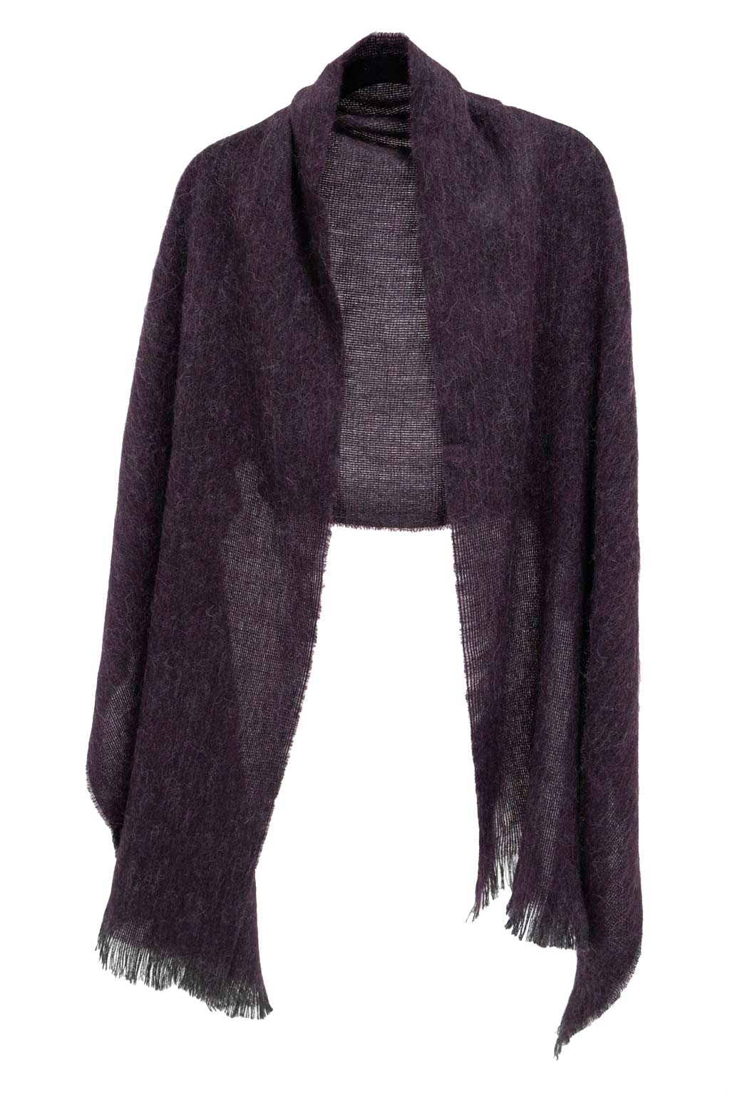 Cabin Measures - Eggplant Peruvian Alpaca Wool Wrap - 1 COLOR -