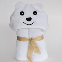 Thumbnail for Little Ashkim - Bamboo Rayon Bear Hooded Turkish Towel: Little Kid -