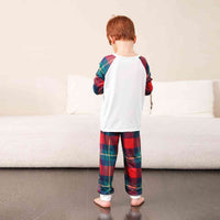 Thumbnail for KIDS Graphic Round Neck Top and Plaid Pants Set - T -