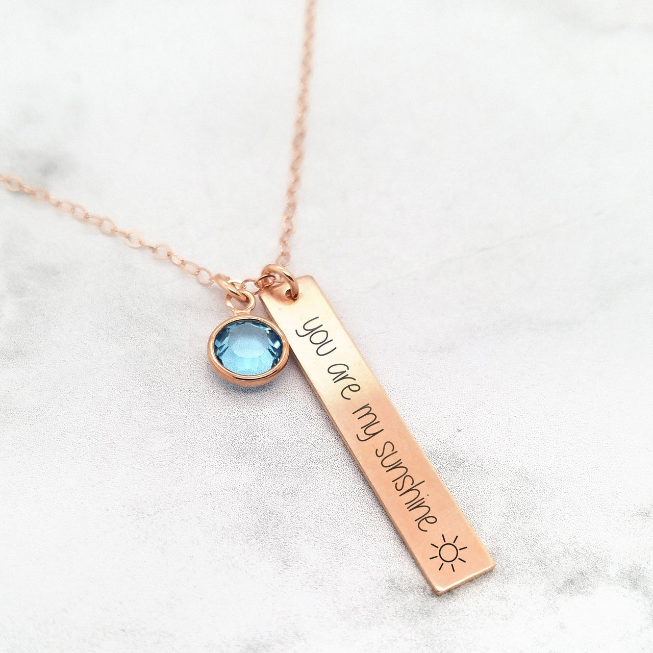 You Are My Sunshine Necklace - Personalized Necklace for Mom -