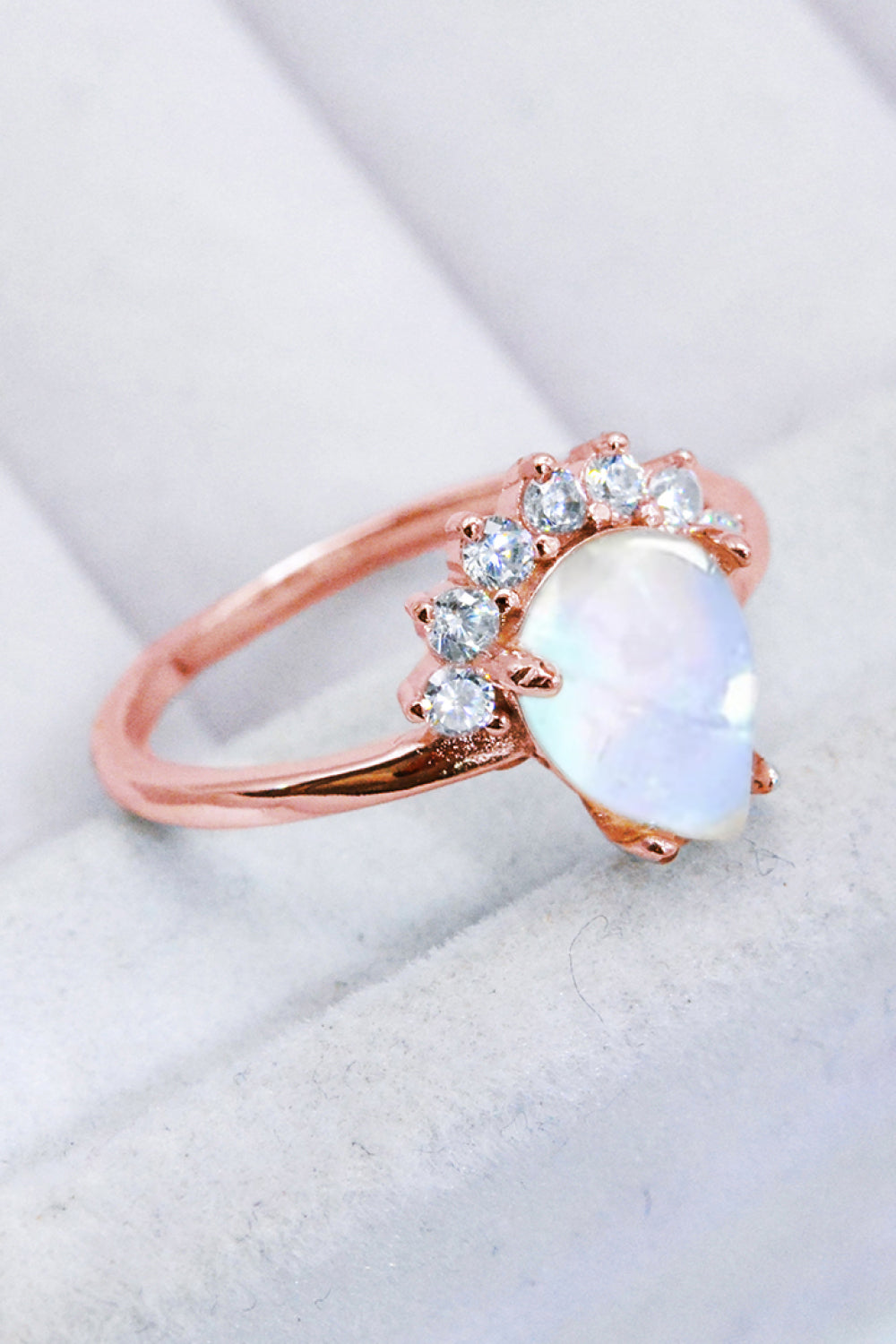 925 Sterling Silver Moonstone Ring - T - SIZES 6 THRU 9 - 2 FINISHES -