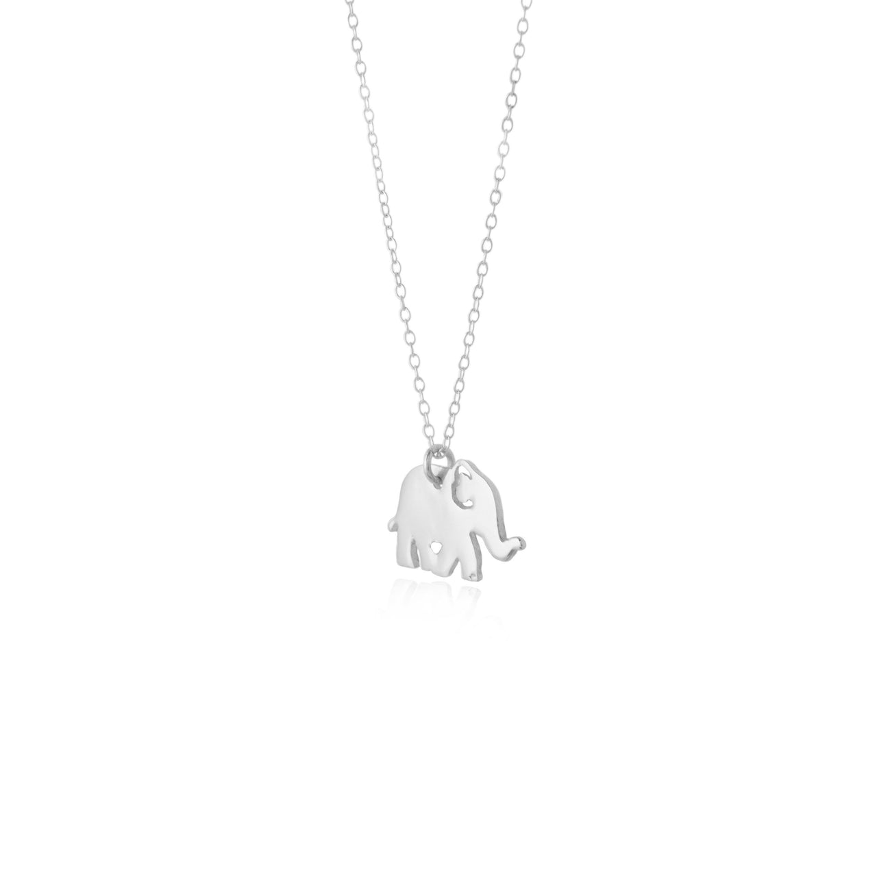 Sincerely Silver - Elephant Necklace - Solid Sterling Silver Jewelry -