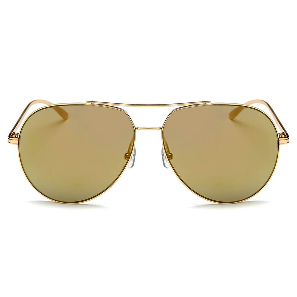 Estero | CD01 - Oversize Mirrored Lens Aviator Sunglasses - 5 COLORS -