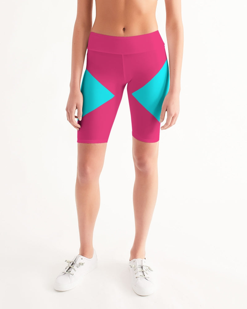 Chaluisant - Perennial Fuchsia Women's Mid-Rise Bike Shorts -