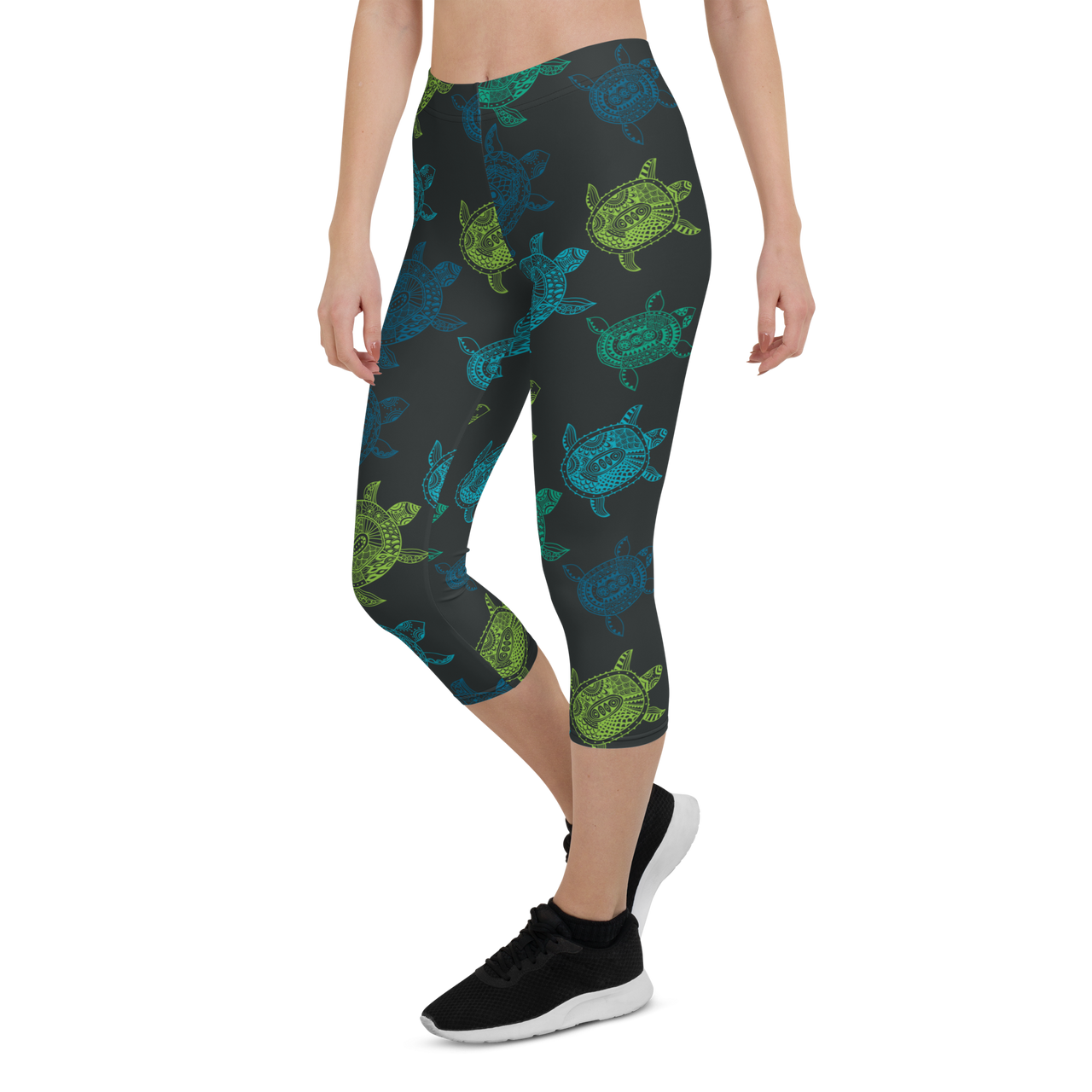 FYC - Women's All Day Comfort Turtle Capri Leggings - 1 COLOR -