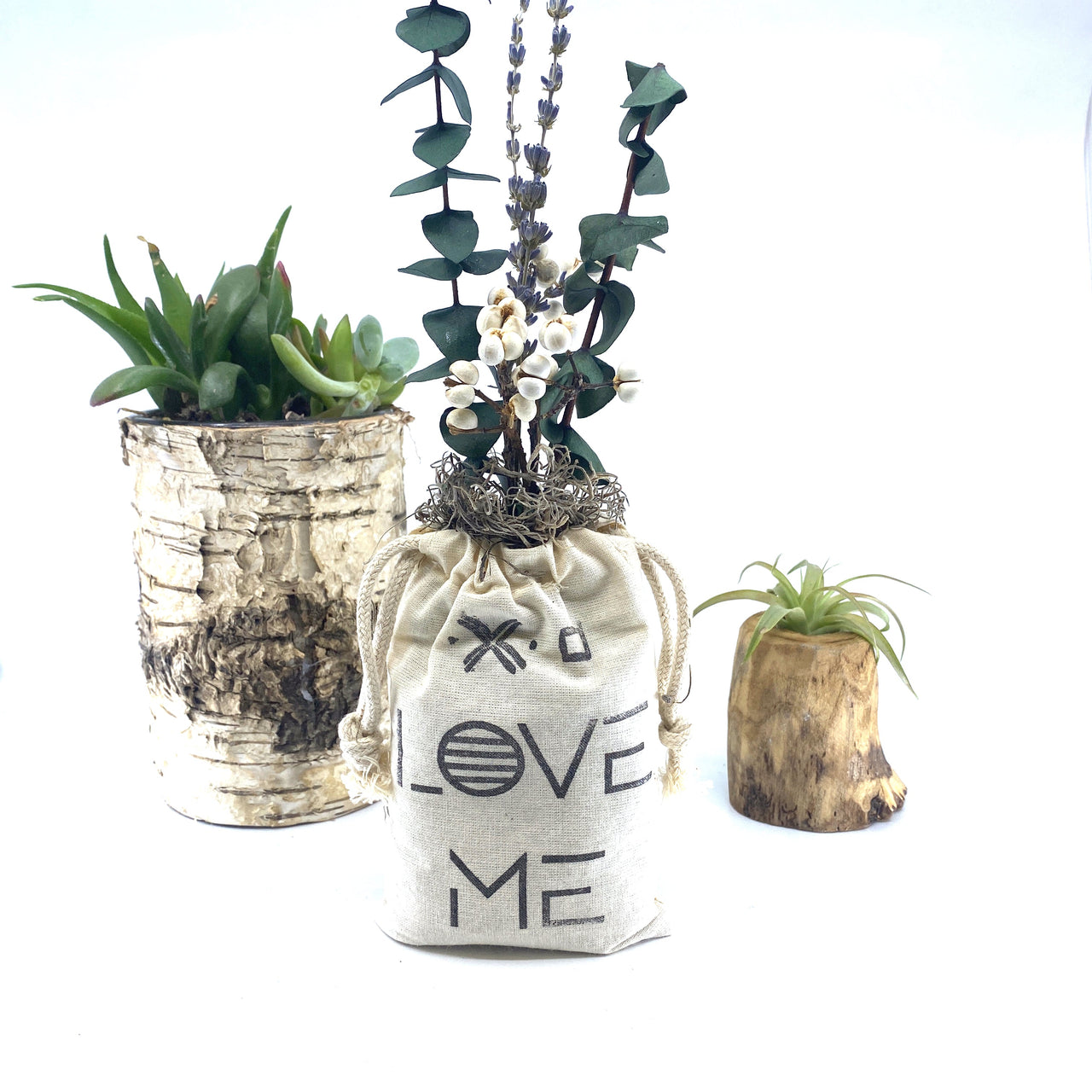 Sunsum - Sack of Flowers, Love Me, Organic, Dried Flower Bouquet - 5 STYLES - 5 PLANTS -