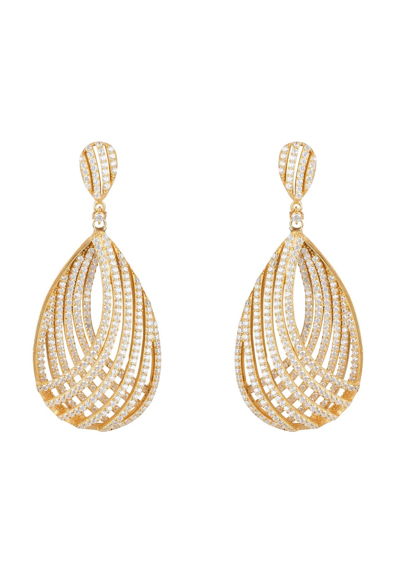 LATELITA - Vortex Teardrop Earring Gold -