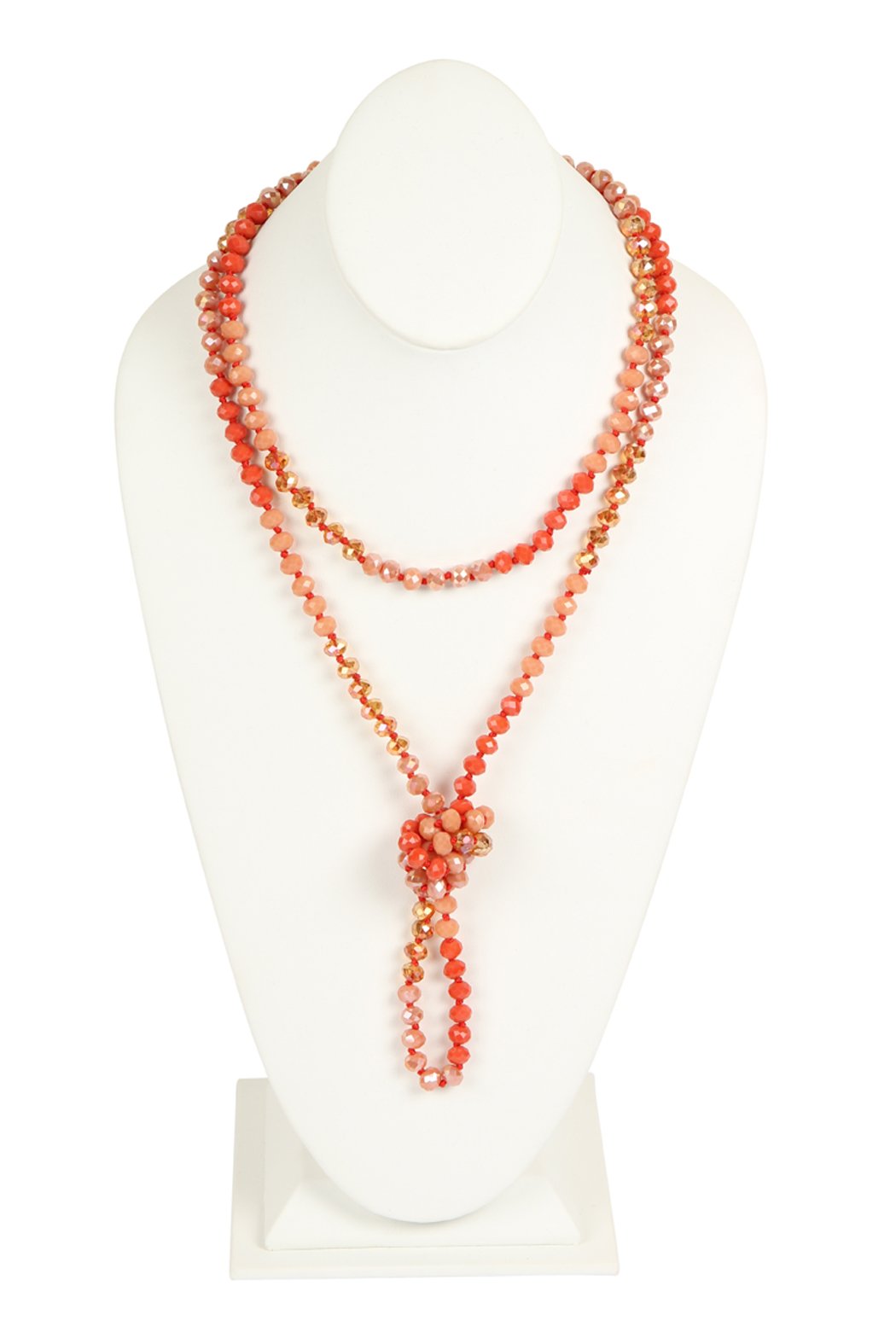 Riah Fashion - Multi Tone Glass Beads Necklace - 14 COLORS -