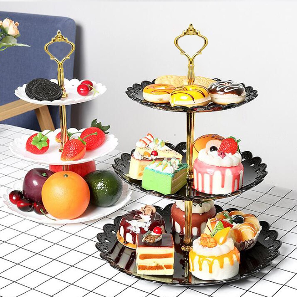 Iron Fruit Basket Stand - 3 Tier Fruit Trays - Cake Trays - Dessert / Snacks Trays - Vegetables - Snacks Storage Tray Stand - [28 DAY DELIVERY] - 11 COLORS/SHAPES/DESIGNS - CHECK 'EM OUT! -