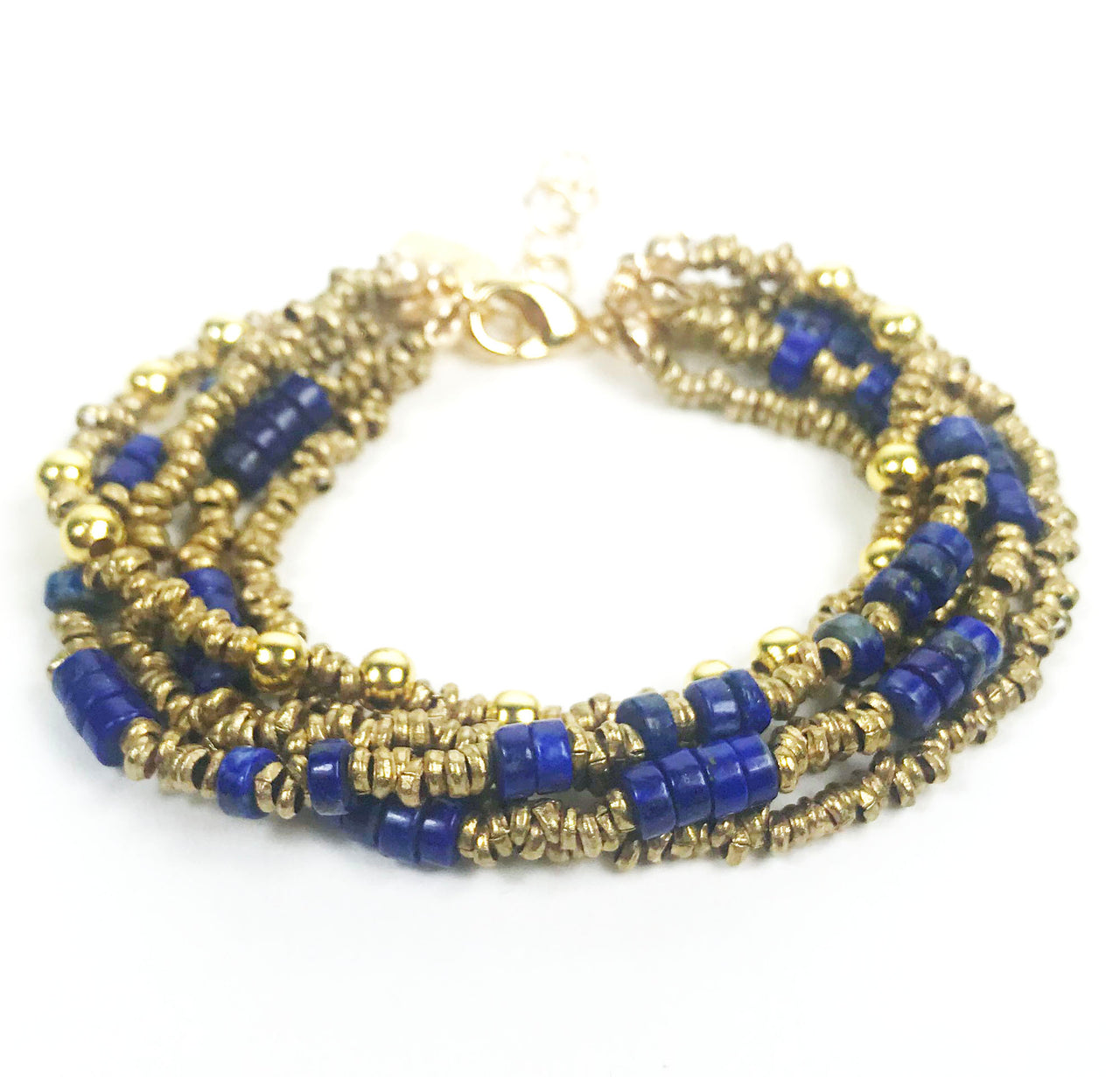 Gena Myint - Multi Strand Lapis Lazuli Bracelet -