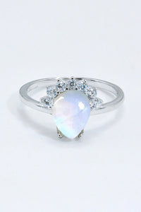 Thumbnail for 925 Sterling Silver Moonstone Ring - T - SIZES 6 THRU 9 - 2 FINISHES -