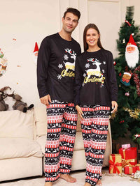 Thumbnail for MEN Full Size MERRY CHRISTMAS Graphic Top and Pants Set - T -