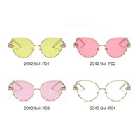 Thumbnail for Centralia | S2042 - Women Metal Frame Cat Eye Hands Classic Sunglasses - 4 COLORS -