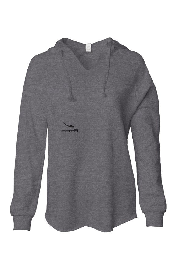 Womens Lightweight  Wash Hooded Sweatshirt