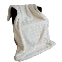 Thumbnail for Plutus Off White Soft Snow Faux Fur Luxury Throw Blanket - 14 SIZES -