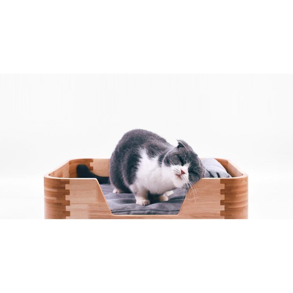 Instachew -  Nakori Pet Bed With Rounded Edge Design, Removable Covers, and Pillow, Soft Bed for small Dogs & Cats - 1 COLOR -