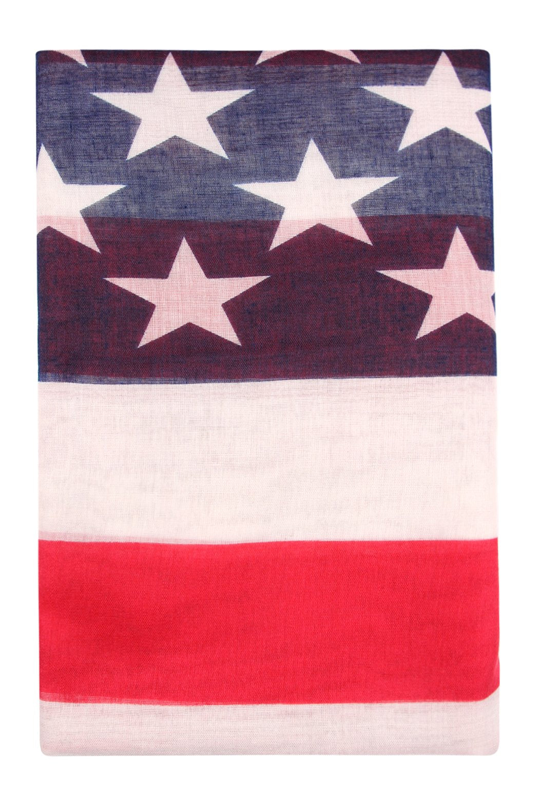 Riah Fashion - American Flag Oblong Scarf -