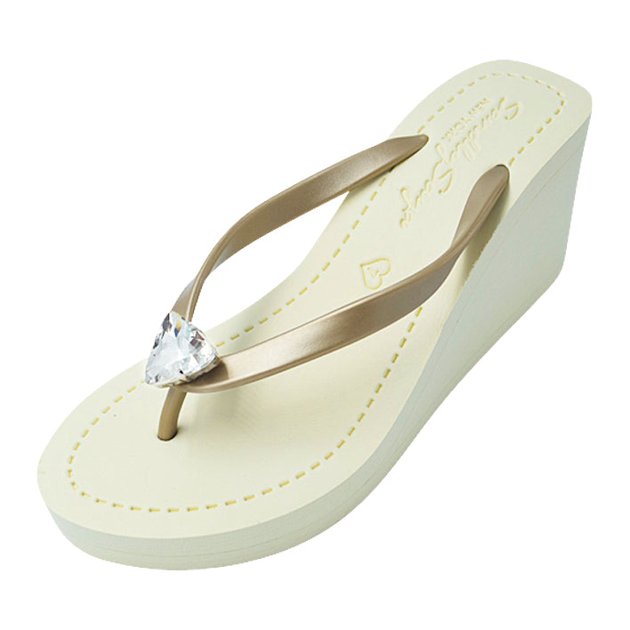 SAND BY SAYA N.Y. - Triangle Studs-Women's High Wedge - 3 COLORS -