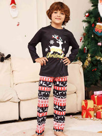 Thumbnail for KIDS MERRY CHRISTMAS Graphic Top and Pants Set - T -