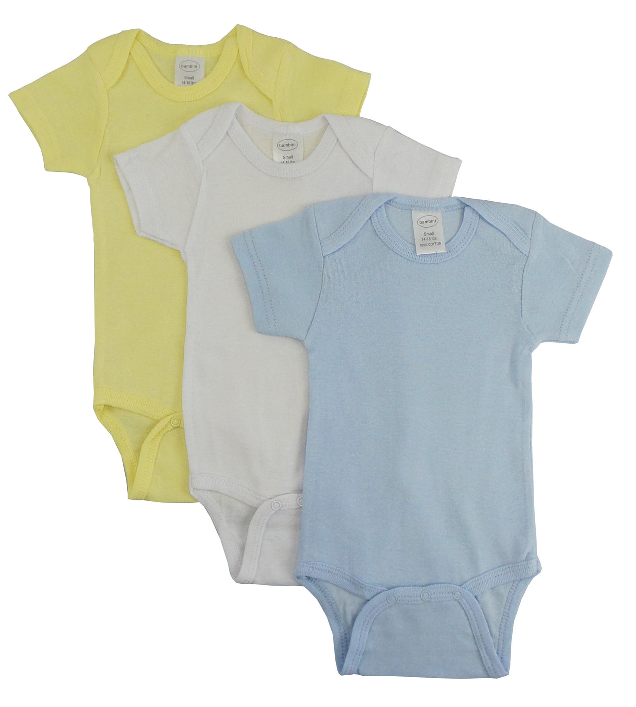 Bambini Pastel Boy's Short Sleeve Variety Pack - 3 PACK -