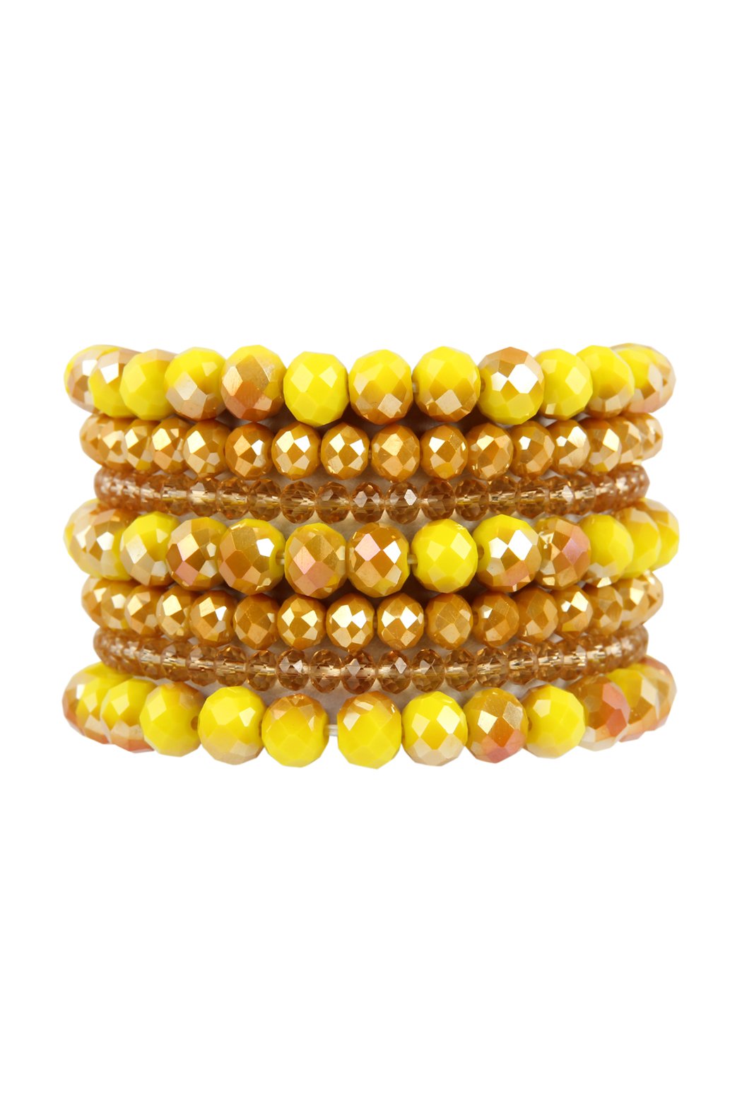 Seven Lines Glass Beads Stretch Bracelet - 22 COLORS