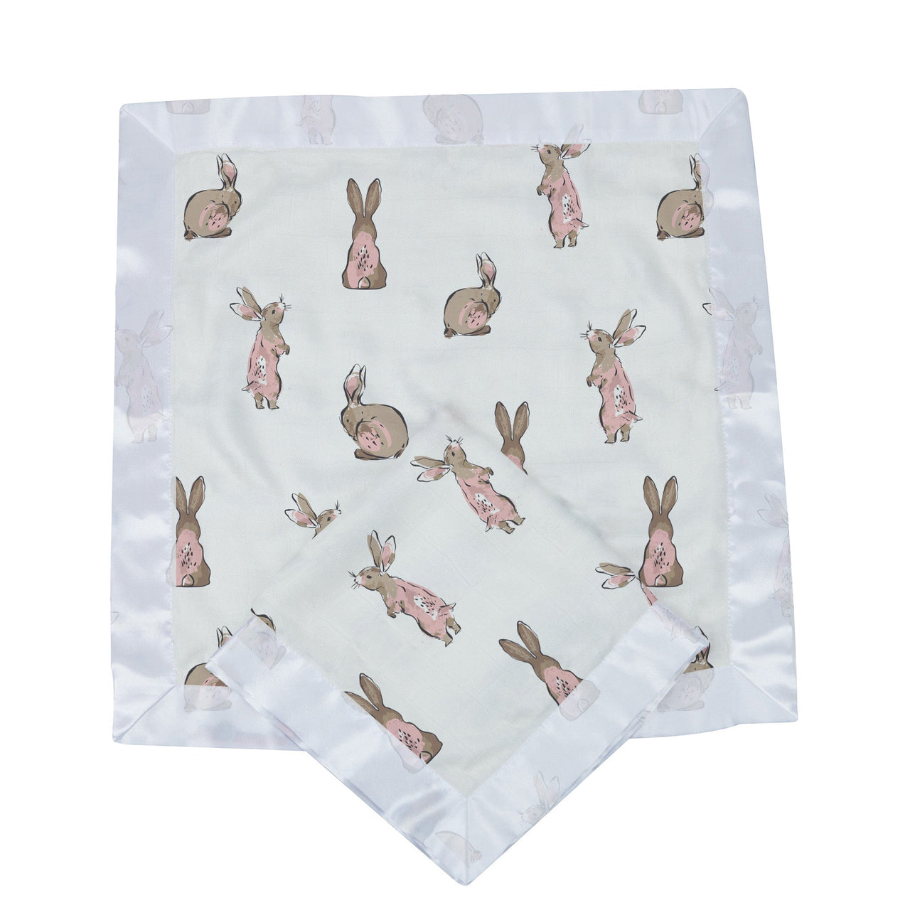 Powder Pink Bunnies Bamboo Newcastle Blankie -