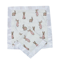 Thumbnail for Powder Pink Bunnies Bamboo Newcastle Blankie -