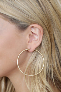 Thumbnail for Thick Wire 60mm Hoop Earrings - 4 FINISHES -