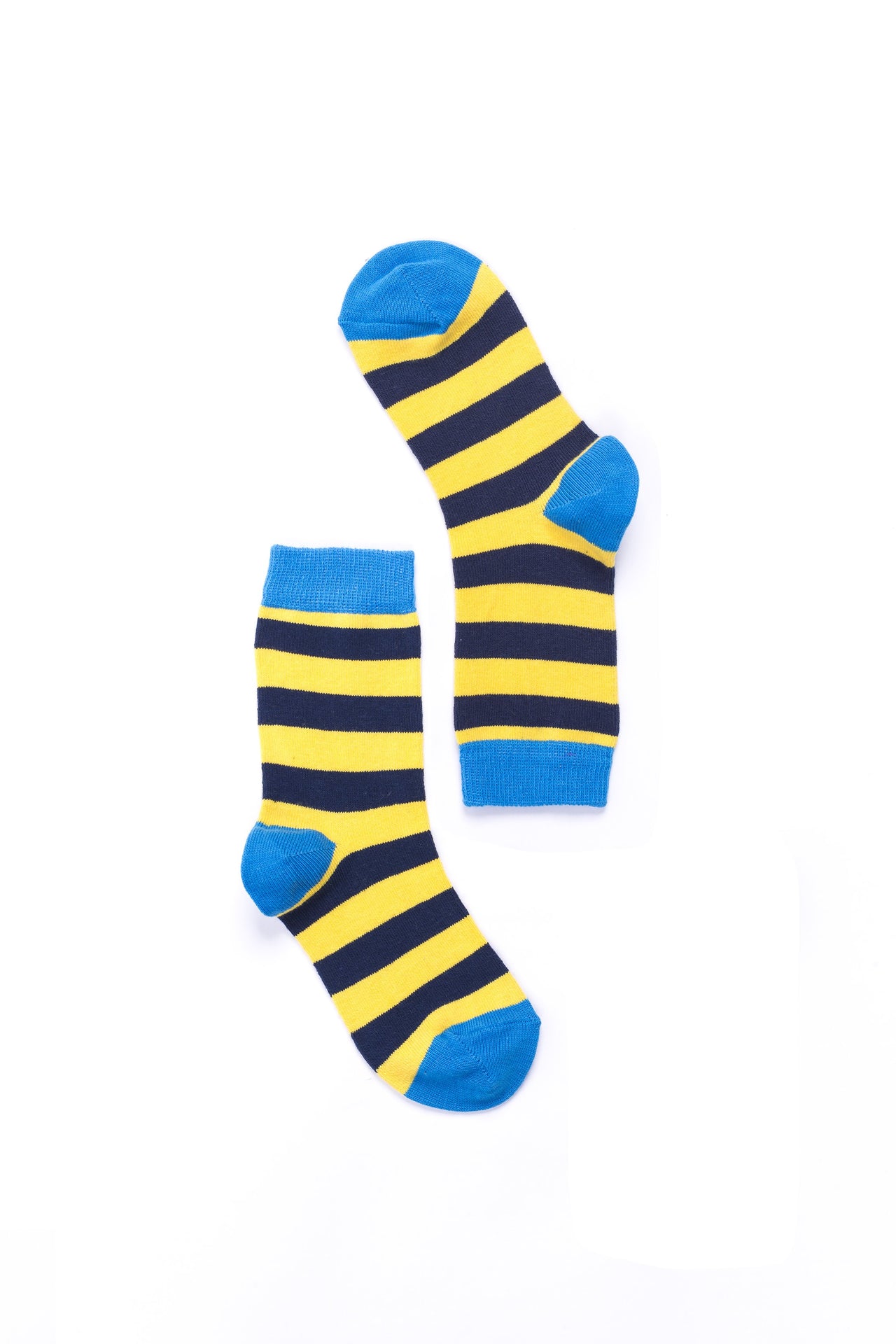 Women's Blue Canary Stripe Socks - 1 COLOR -