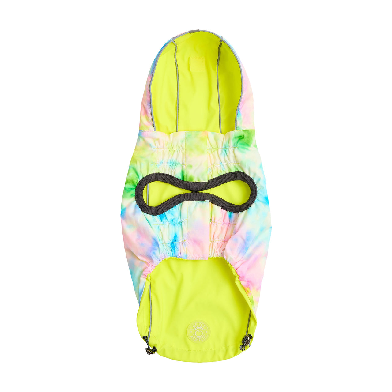 Reversible Raincoat - Neon Yellow With Tie Dye - 9 SIZES -